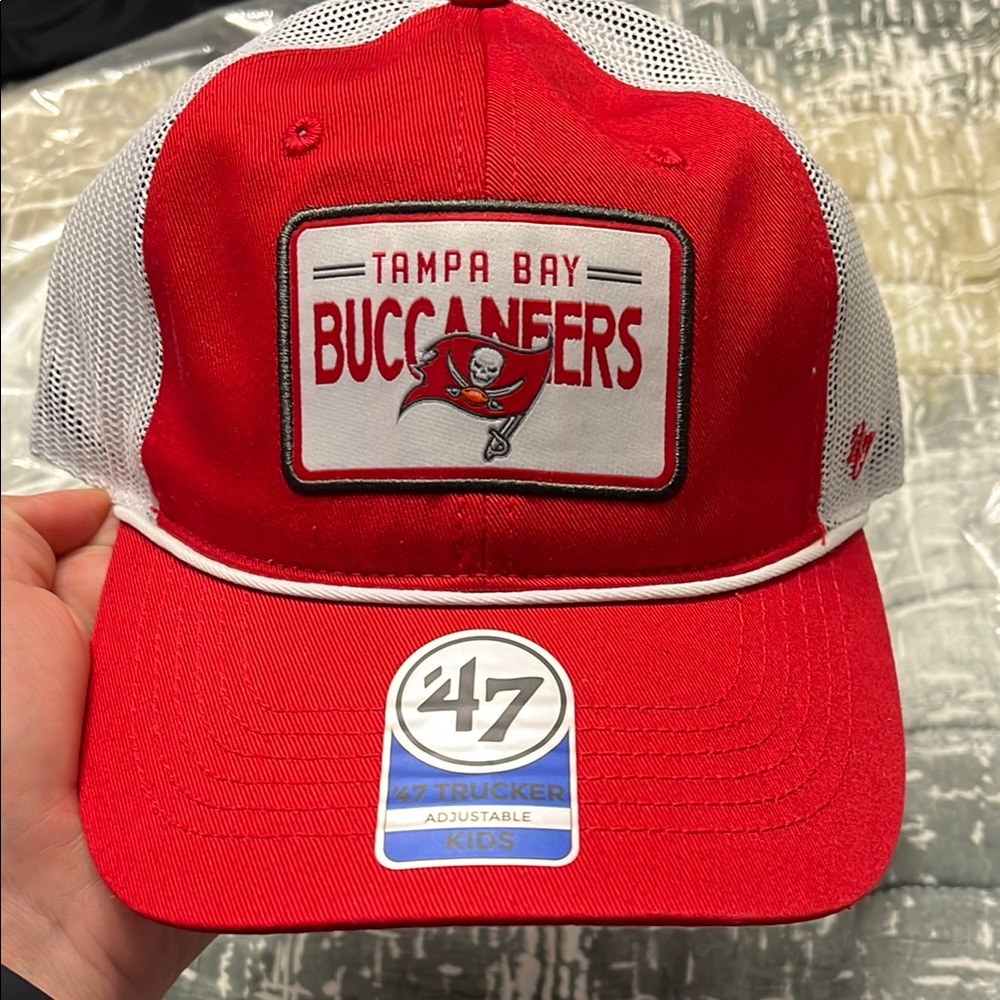 47 Red and White Buccaneers Snapback Hat